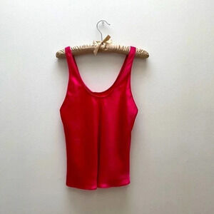Vintage - Satin Fuschia Tank Top